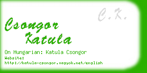 csongor katula business card